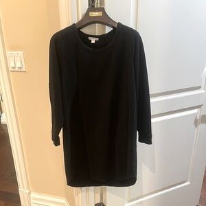 James Perse Black Sweatshirt Dress